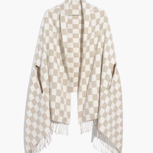 NWT! Sold out Madewell Check Cape Scarf- beautiful
